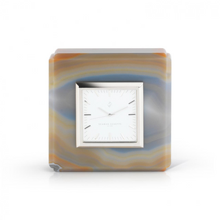 Trianon Square Agate Clock