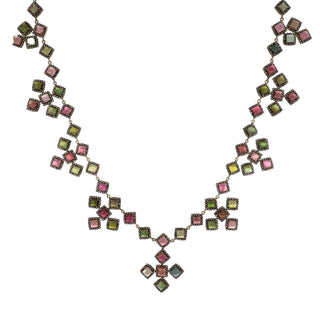 Tenenbaum Two-Tone Multicolor CabochonTourmaline & Diamond Jewelry Suite
