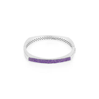 Vincent Peach Sterling Silver Amethyst Toulouse Bangle