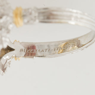 Important Vintage Buccellati 18K Two-Tone Gold Bombé Diamond Cocktail Ring