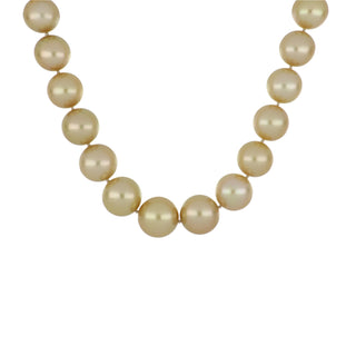 Estate Tiffany & Co. 18K White Gold Golden South Sea Pearl Tulip Necklace with Diamonds