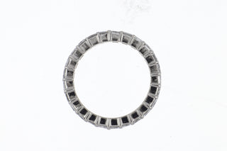 Vintage 1990s Platinum Emerald Cut Diamond Eternity Band