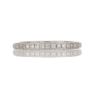 Estate 18K White Gold Diamond Eternity Band