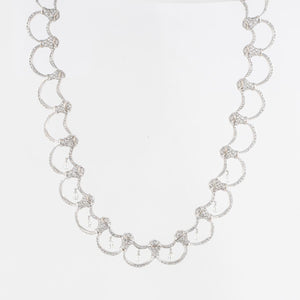 18K White Gold Diamond Collar Necklace