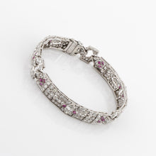 Load image into Gallery viewer, Art Deco Platinum Diamond and Ruby Bracelet
