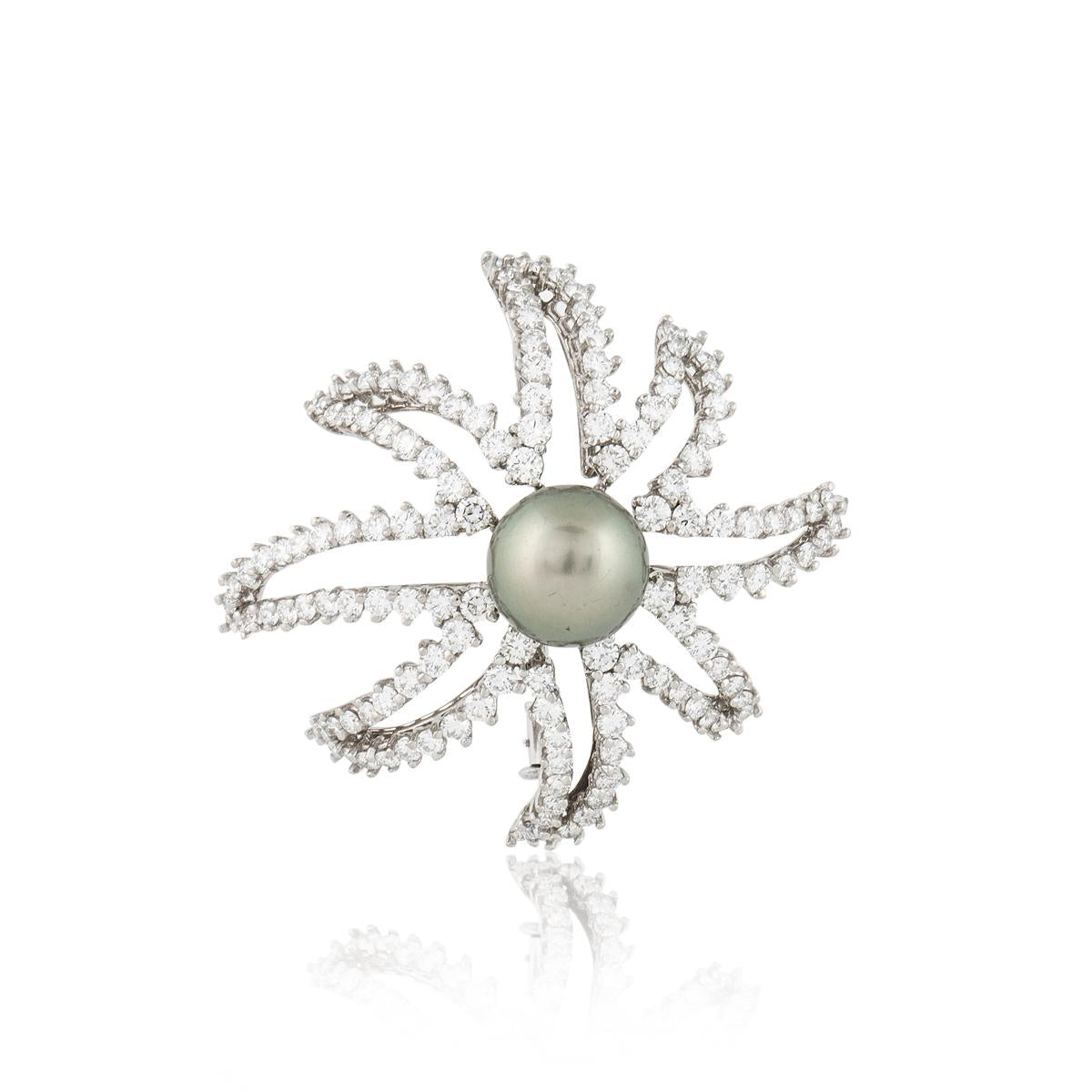 Tenenbaum Jewelers Vintage Tiffany Co. Platinum Fireworks Brooch