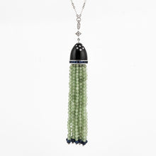 Load image into Gallery viewer, Estate Fred Leighton 18K White Gold Jade Tassel Necklace

