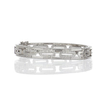 Load image into Gallery viewer, Estate 18K White Gold Openwork Bracelet with Diamonds
