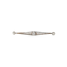 Load image into Gallery viewer, Victorian 18K Gold and Platinum Diamond Bar Pin
