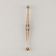 Load image into Gallery viewer, Victorian 18K Gold and Platinum Diamond Bar Pin
