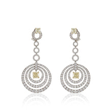 Load image into Gallery viewer, Estate Graff 18K Two-Tone Gold White and Yellow Diamond Earrings

