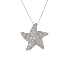 Load image into Gallery viewer, 18K White Gold and Diamond Star Pendant Necklace

