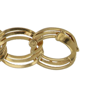 Vintage 1970s Van Cleef & Arpels 18K Gold Textured Triple-Curb Link Necklace