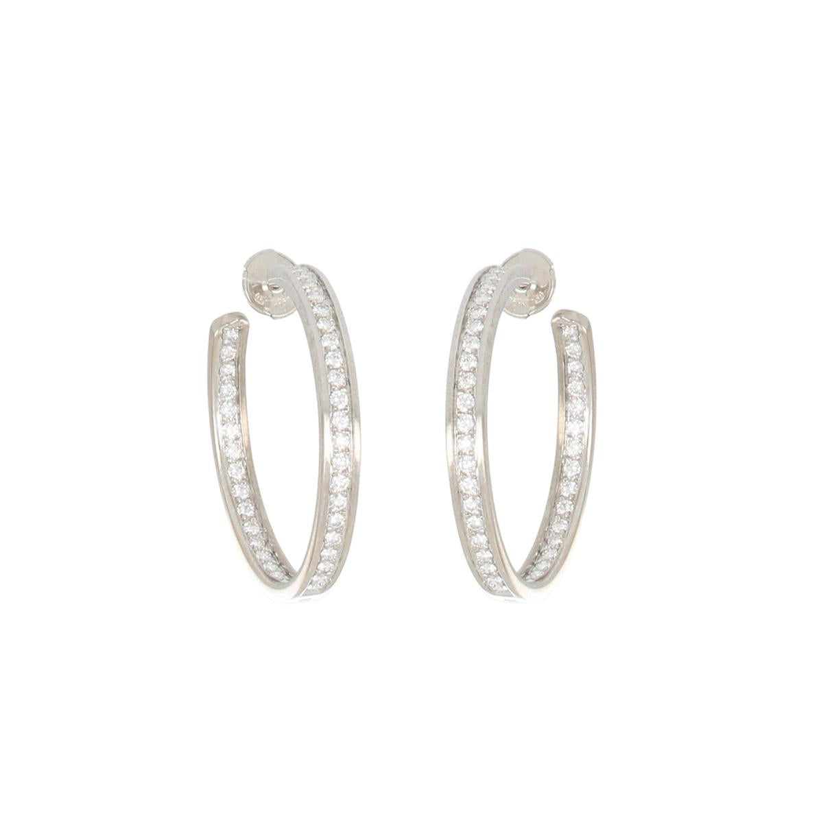 C' de Cartier White Gold Diamond Earrings – Greenleaf & Crosby