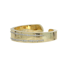 Load image into Gallery viewer, Italian 18K Gold High Polish Cuff with Diamonds
