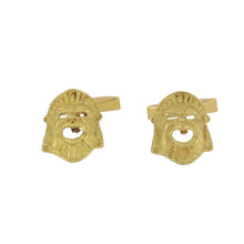 Load image into Gallery viewer, Estate 18K Gold Mask Shaped Cufflinks
