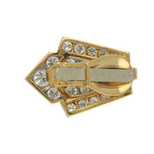 Load image into Gallery viewer, Vintage 1990s David Webb 18K Gold and Platinum Shield Diamond Earrings
