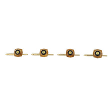 Load image into Gallery viewer, Estate Trianon 18K Gold Citrine and Onyx Cufflinks and 4 Studs with Yellow Sapphires
