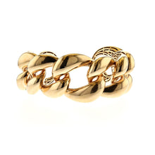 Load image into Gallery viewer, Italian 18K Rose Gold Large Link Cuff Bracelet
