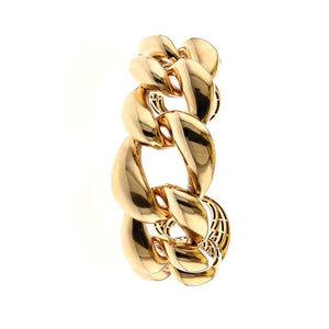 Italian 18K Rose Gold Large Link Cuff Bracelet