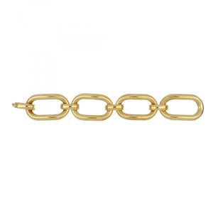 Italian 18K Gold Oval Link Bracelet
