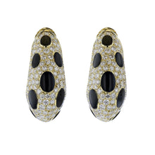 Load image into Gallery viewer, Estate 18K Gold Pavé Diamond and Onyx Demi-Parure
