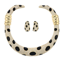 Load image into Gallery viewer, Estate 18K Gold Pavé Diamond and Onyx Demi-Parure
