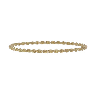 Estate 14K Gold Twisted Rope Bangle Bracelet