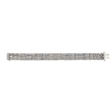 Load image into Gallery viewer, Art Deco Platinum Diamond and Calibré-Cut Sapphire Bracelet
