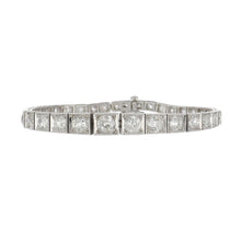 Load image into Gallery viewer, Edwardian Platinum Graduated Diamond Line Bracelet
