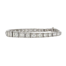 Load image into Gallery viewer, Edwardian Platinum Graduated Diamond Line Bracelet
