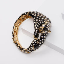 Load image into Gallery viewer, Estate David Webb 18K Gold and Platinum Leopard Bracelet with Diamonds
