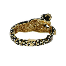 Load image into Gallery viewer, Estate David Webb 18K Gold and Platinum Leopard Bracelet with Diamonds
