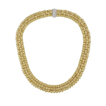 Load image into Gallery viewer, Estate Roberto Coin Woven 18K Gold Appassionata Necklace with Diamond Clasp
