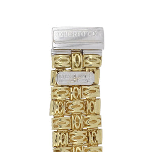 Estate Roberto Coin Woven 18K Gold Appassionata Necklace with Diamond Clasp