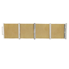 Load image into Gallery viewer, Wide Italian 18K Gold and Diamond Bracelet
