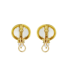 Load image into Gallery viewer, Estate Elizabeth Locke 18K Gold Venetian Glass Intaglio and Pearl Earrings
