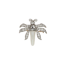 Load image into Gallery viewer, Late Victorian Platinum-Topped 14K Rose Gold Diamond and Pearl Brooch
