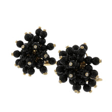 Load image into Gallery viewer, Aletto Brothers 18K Gold Onyx Bead Earrings with Diamonds
