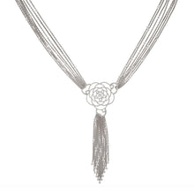 Load image into Gallery viewer, Important Estate Chanel 18K White Gold Camélia Brodé Necklace with Diamonds
