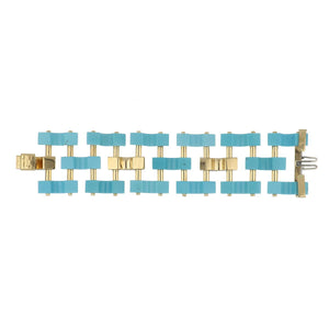Aletto Brothers Natural Untreated Turquoise Bridge Bracelet with Diamonds