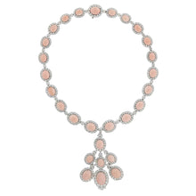 Load image into Gallery viewer, Estate 18K White Gold Coral and Diamond Suite
