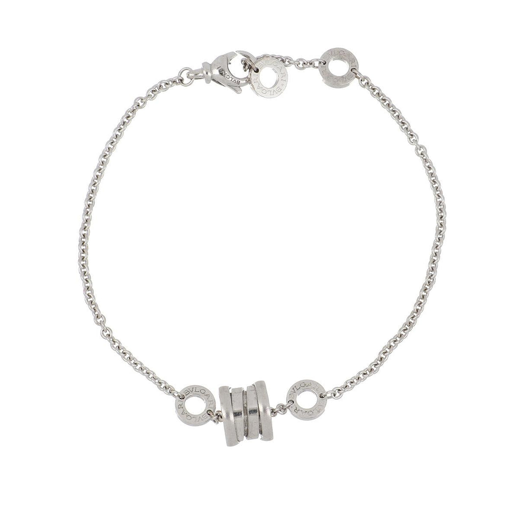 Estate Bulgari B.zero1 18K White Gold Chain Bracelet Tenenbaum Jewelers