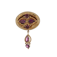 Load image into Gallery viewer, Late Victorian 18K Gold and Almandine Garnet Brooch
