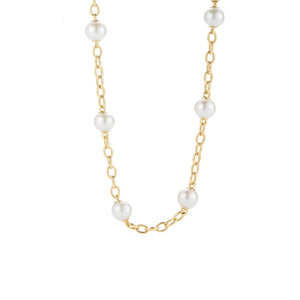 Seaman Schepps 18K Gold Astro Necklace in Pearl