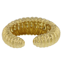Load image into Gallery viewer, 18K Gold Embossed Dome Cuff Bracelet
