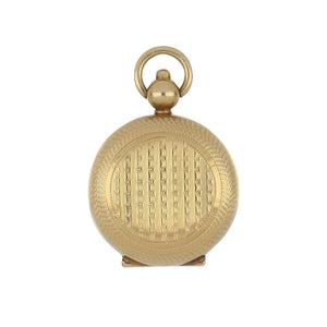 Edwardian 14K Gold Guilloché Coin Holder Pendant