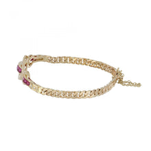 Load image into Gallery viewer, Estate Ruby and Diamond 14K Gold Bracelet
