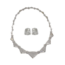 Load image into Gallery viewer, Estate Eiseman 18K White Gold Rock Crystal and Diamond Necklace with Earrings
