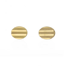 Load image into Gallery viewer, Estate Tiffany &amp; Co. 18K Gold Striped Cufflinks
